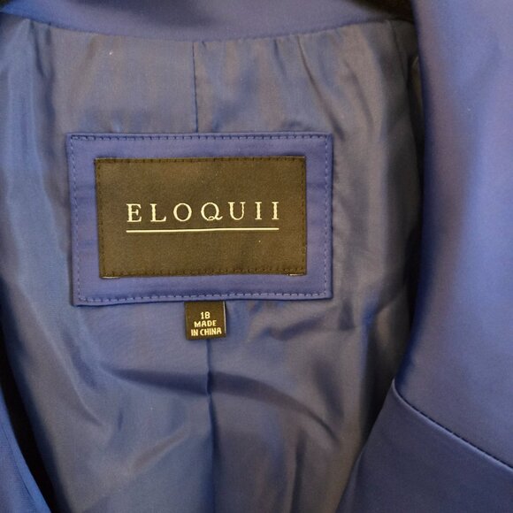 Eloquii Blue Satin Blazer, Skirt & Seq Plus 18 NWT - Picture 5 of 12